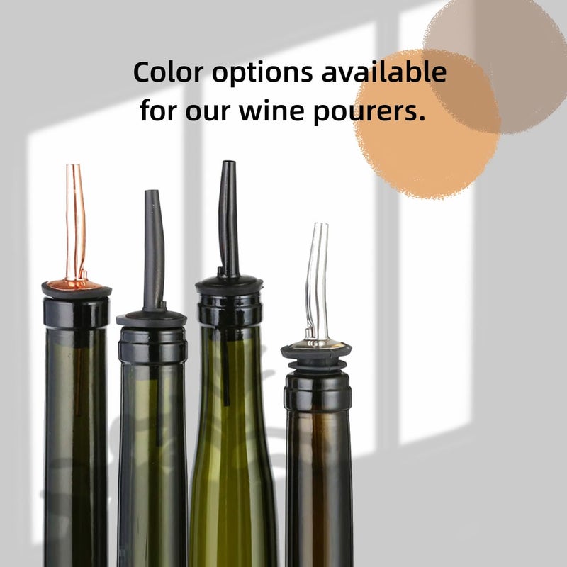 LEGERM Food-Grade Stainless Steel Liquor Pour Spouts with Dust Caps | Leak-Proof Speed Pourer for Liquor & Alcohol Bottles - Brushed Silver, Matte Black, Rose Gold - Image 4